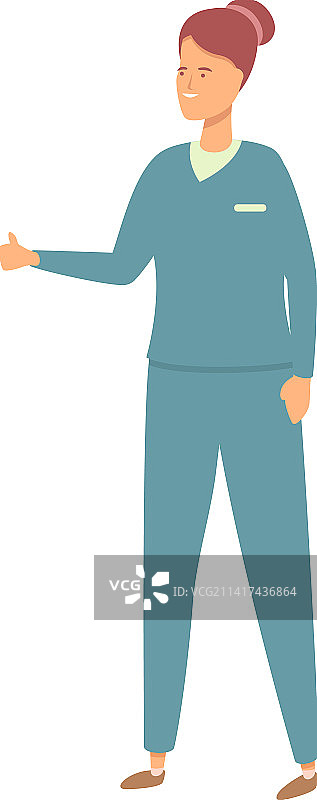 女理疗师卡通图标图片素材