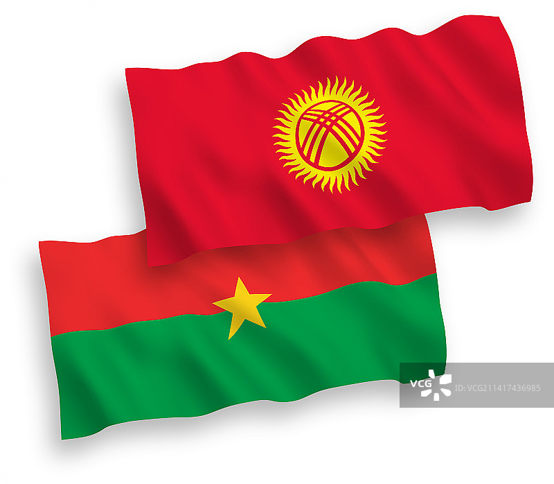 布基纳法索和吉尔吉斯斯坦国旗图片素材