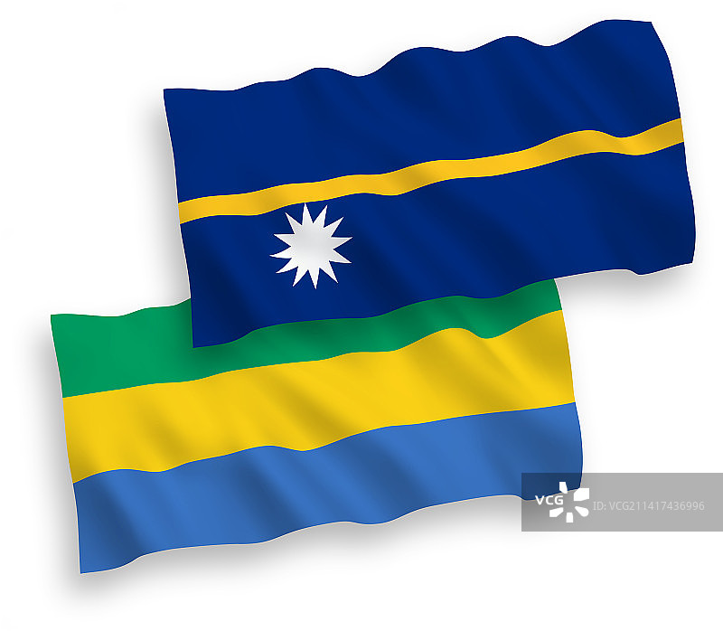 瑙鲁和加蓬国旗图片素材