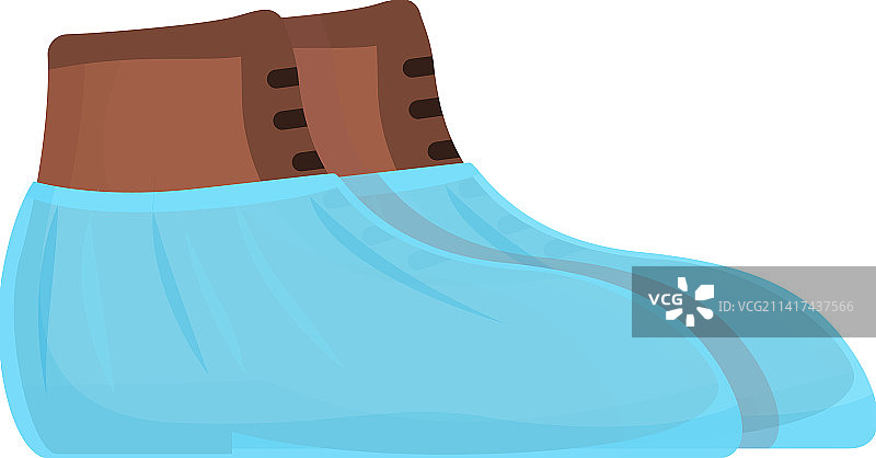 卡通医疗防护鞋套图标图片素材