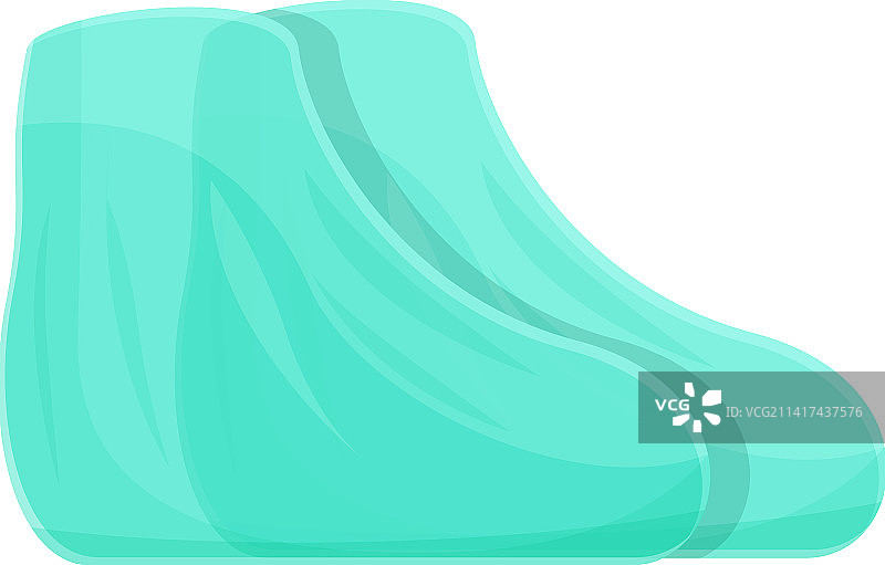 卡通安全鞋套图标图片素材