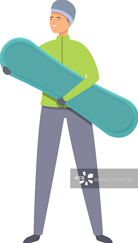 卡通滑雪学校教练图标图片素材