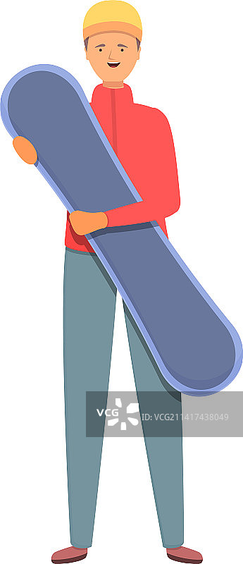 单板滑雪卡通运动学校图标图片素材