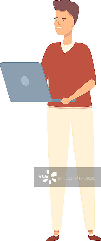 在线智能远程办公图标卡通图片素材