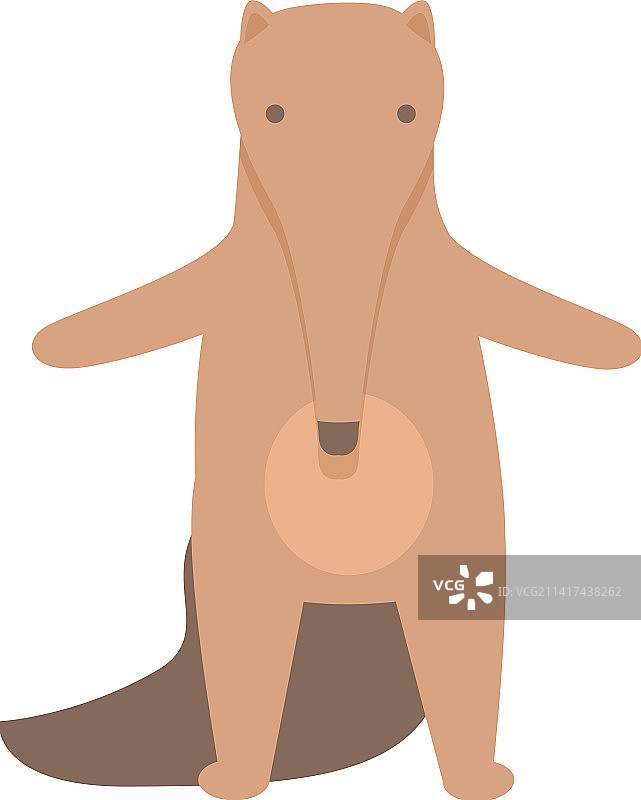 卡通森林动物食蚁兽图标图片素材