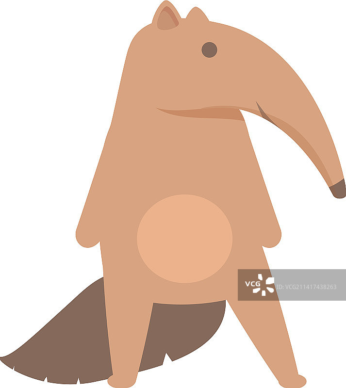 卡通食蚁兽动物图标图片素材