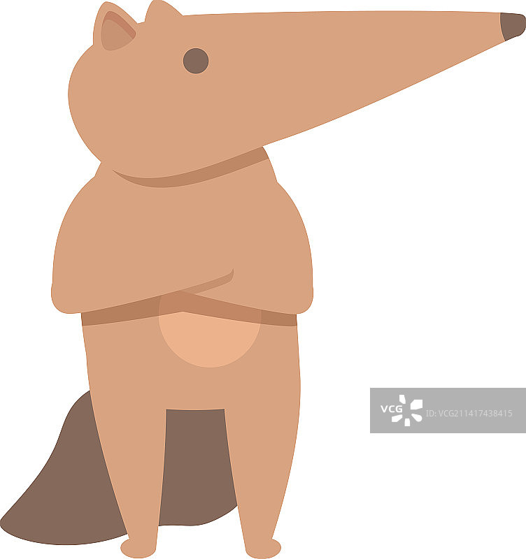 繁忙的食蚁兽图标卡通图片素材