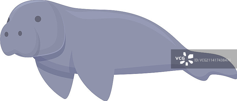 海洋儒艮卡通海牛图片素材