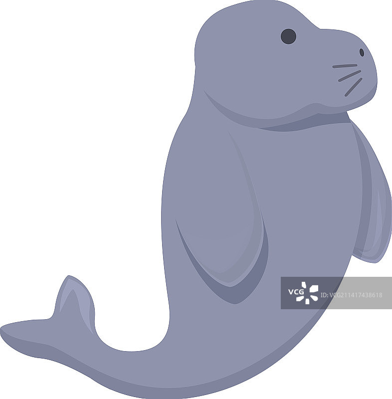 快乐的海牛图标卡通图片素材