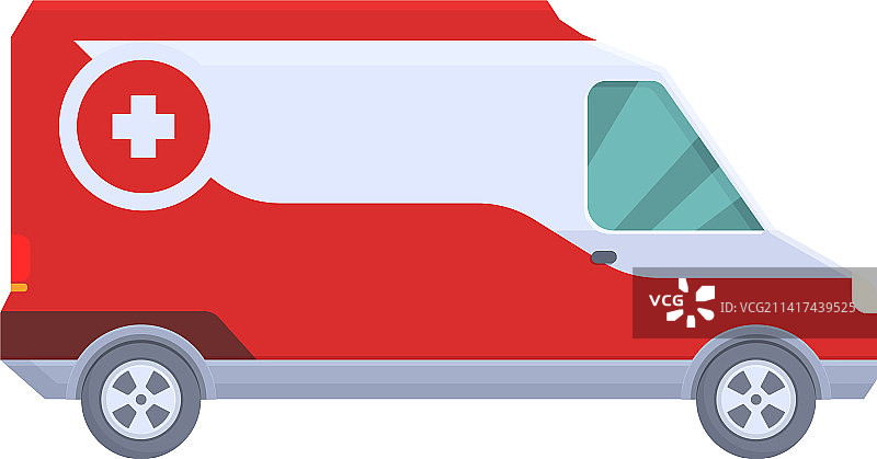医疗救护车卡通事故图标图片素材