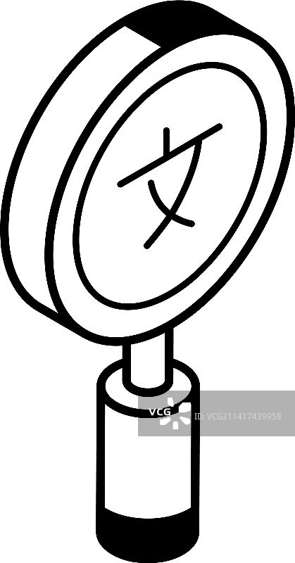 2.5D风格的查找语言线性图标图片素材