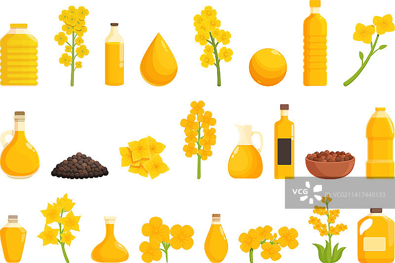 卡通油菜花图标图片素材