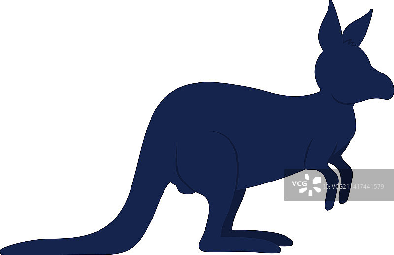 袋鼠剪影图标图片素材