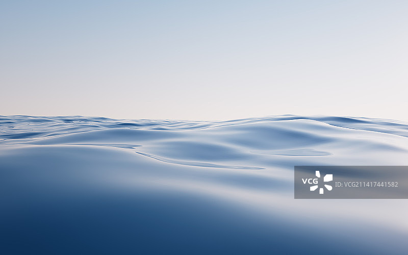 蓝色水面波纹背景3D渲染图片素材