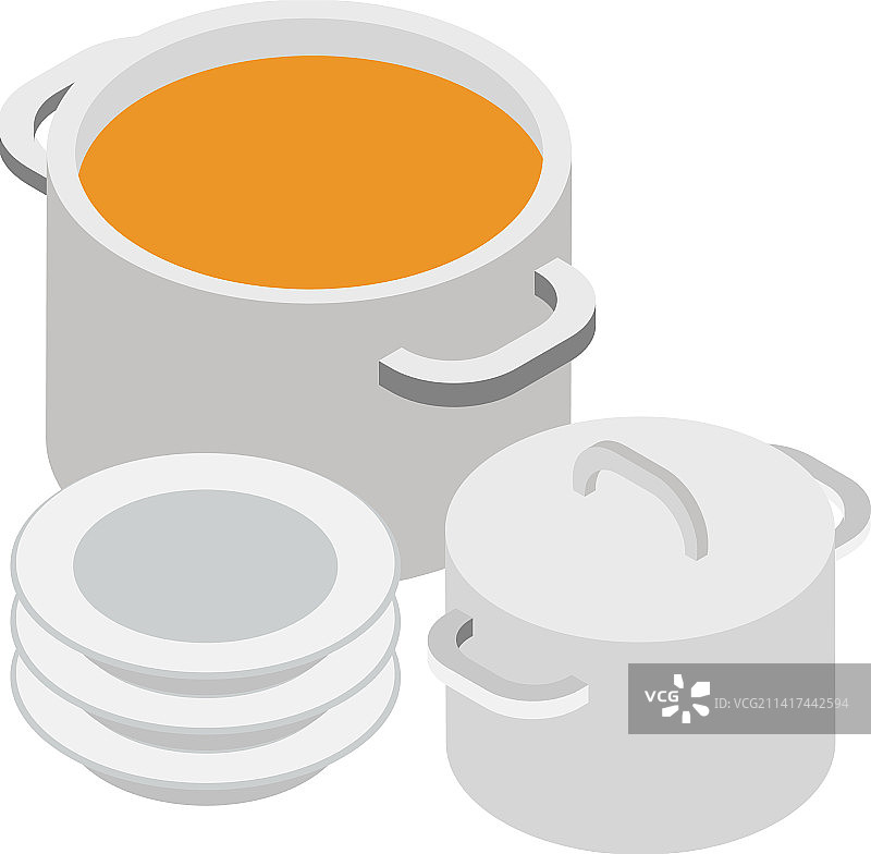 2.5D烹饪餐具组合图片素材