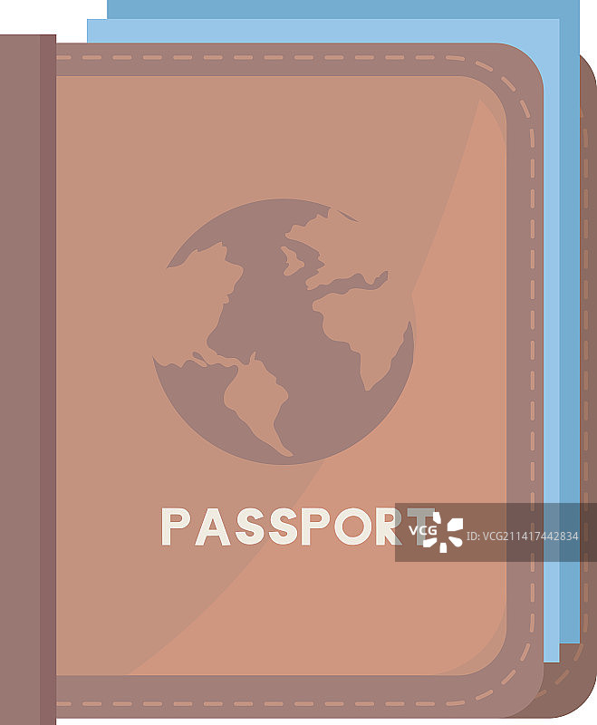 彩色护照设计图片素材