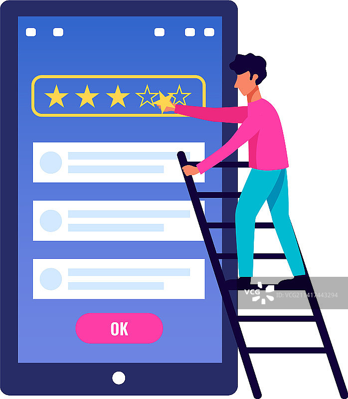 智能手机App评级组合图片素材