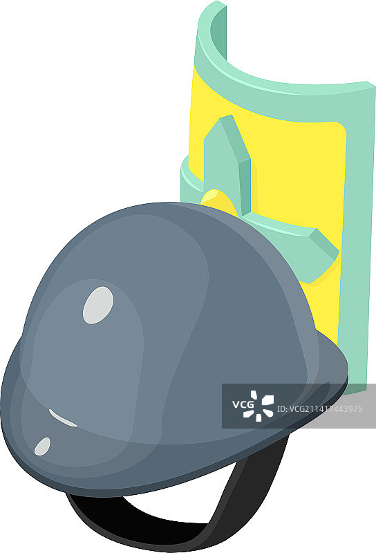 士兵军用头盔等距图标图片素材