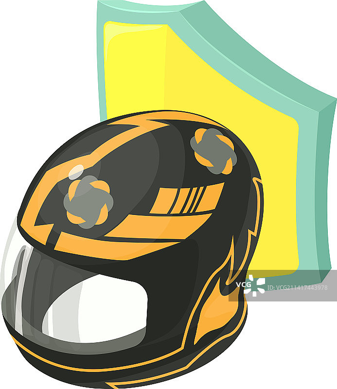卡丁车头盔2.5D竞速图标图片素材
