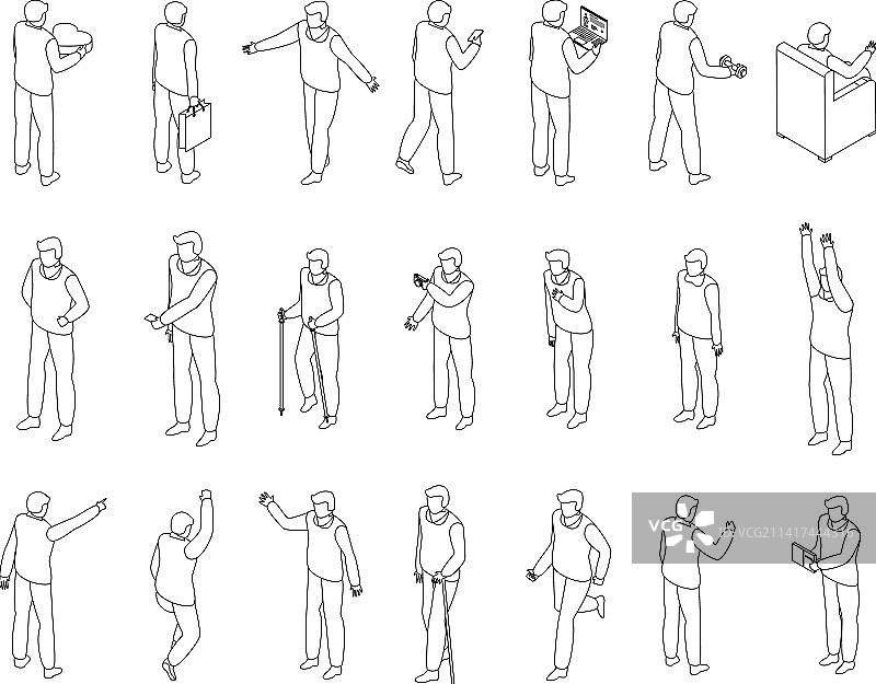 祖父图标设置轮廓图片素材