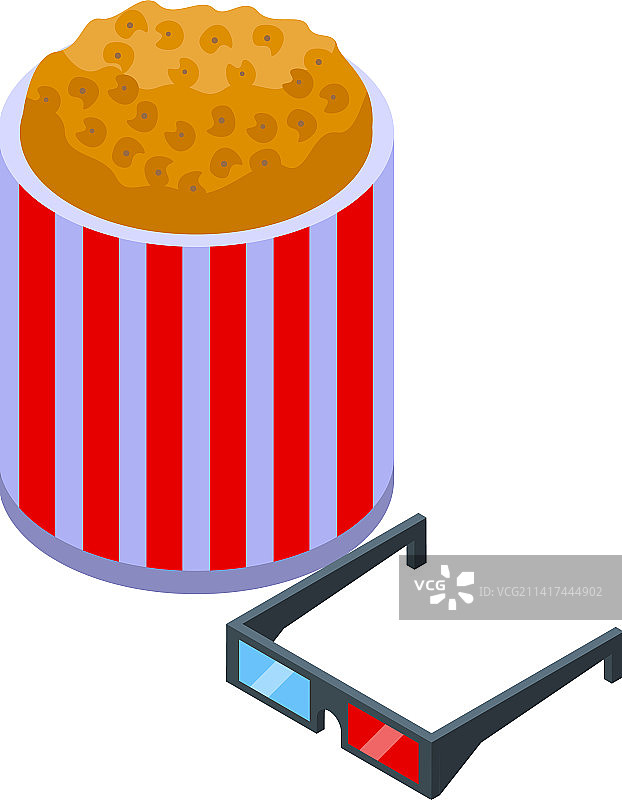 2.5D汽车电影院爆米花图标图片素材