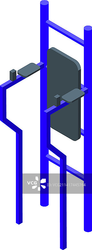 街头锻炼等距视角图标图片素材