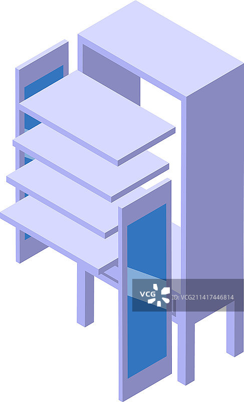 2.5D衣柜组装icon家具图片素材