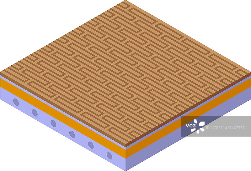 2.5D木地板砖图标图片素材
