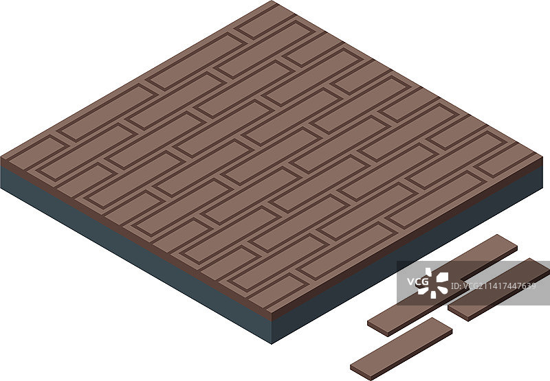 房间镶木地板2.5D木地板图标图片素材