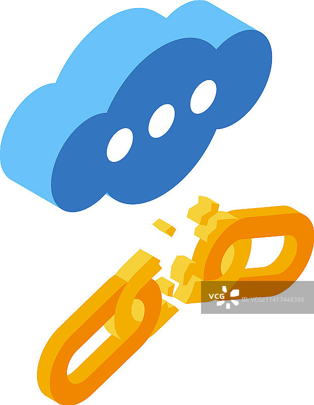 云数据错误等距图标丢失图片素材