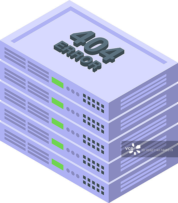 服务器错误等距图标图片素材