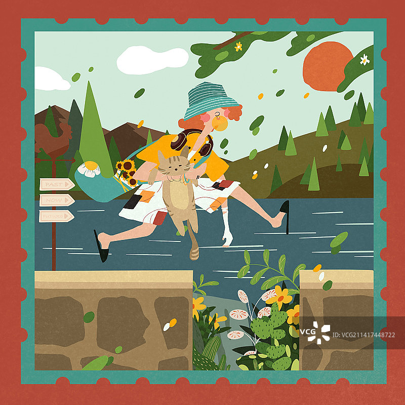 四季扁平商业插画图片素材