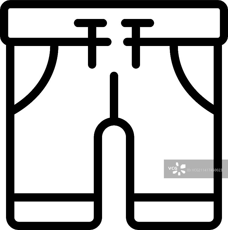 泳裤轮廓图标，运动夏季图片素材