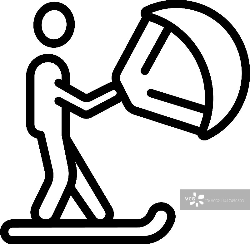 风筝冲浪图标图片素材