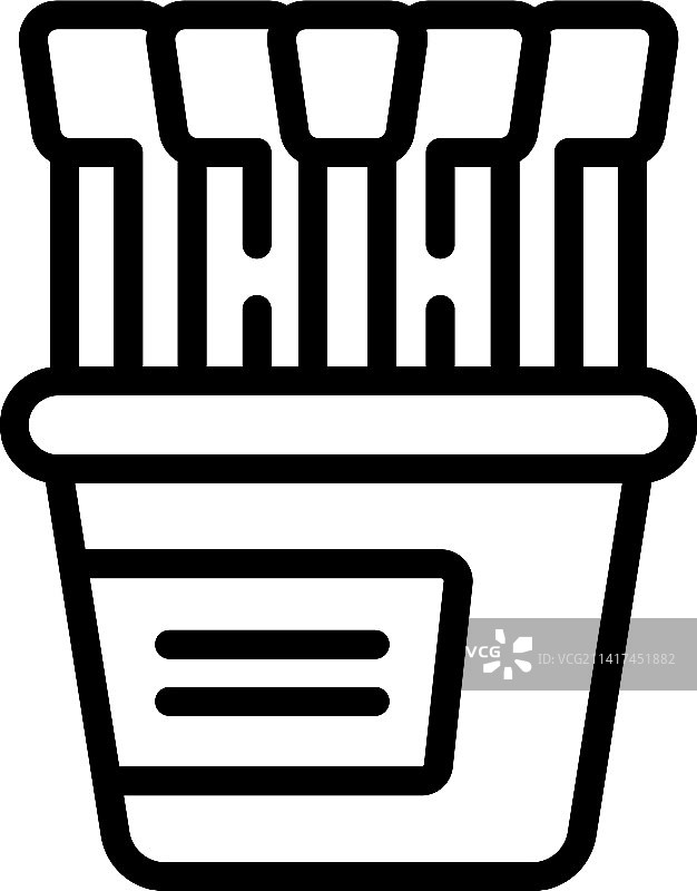 棉签盒轮廓塑料棒图标图片素材