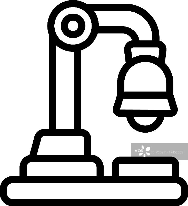 桌面台灯图标轮廓图片素材