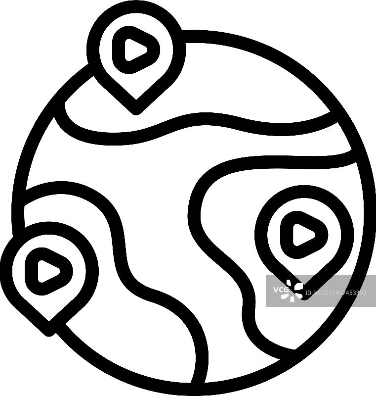 全球在线游戏图标轮廓移动图片素材