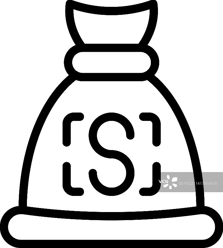 游戏钱袋图标轮廓在线游戏图片素材