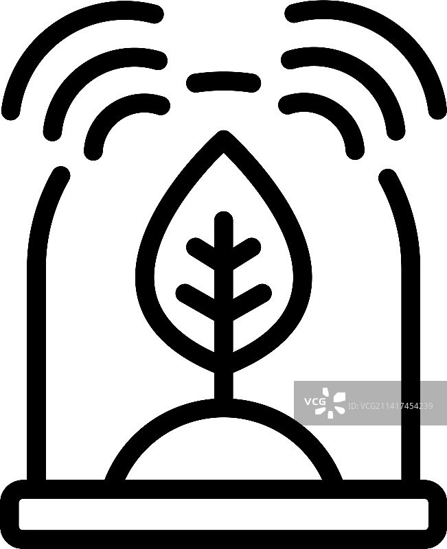 植物传感器图标（农民轮廓）图片素材