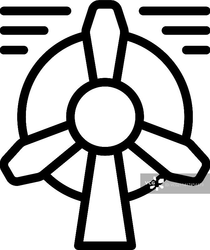 风力涡轮机图标轮廓智能数据图片素材