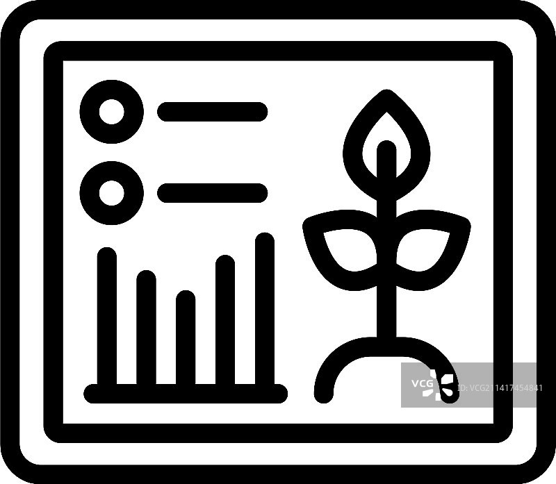 平板植物控制图标轮廓机器人图片素材