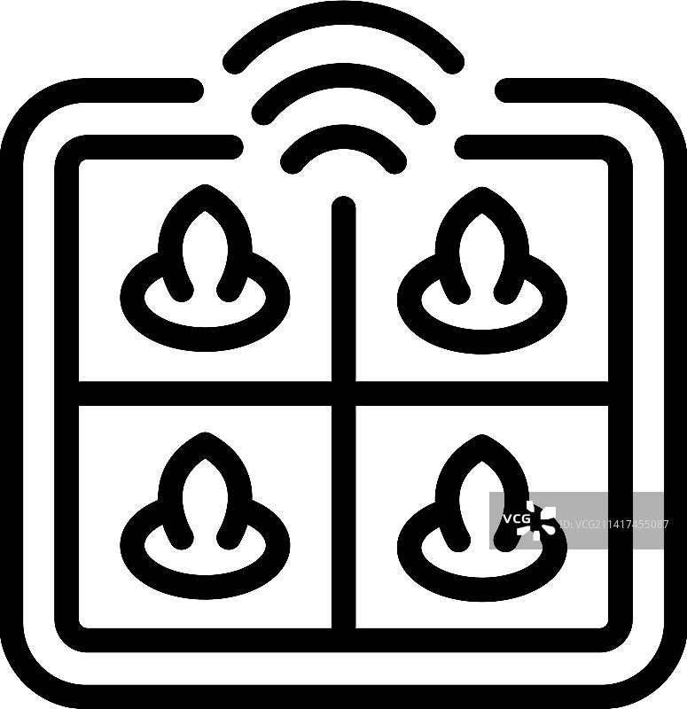 农场无人机工作传感器植物图标轮廓图片素材