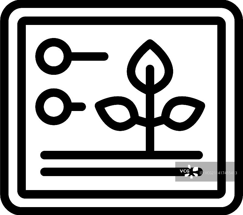 平板电脑植物控制图标轮廓数字图片素材
