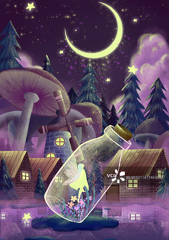 治愈系插画图片素材