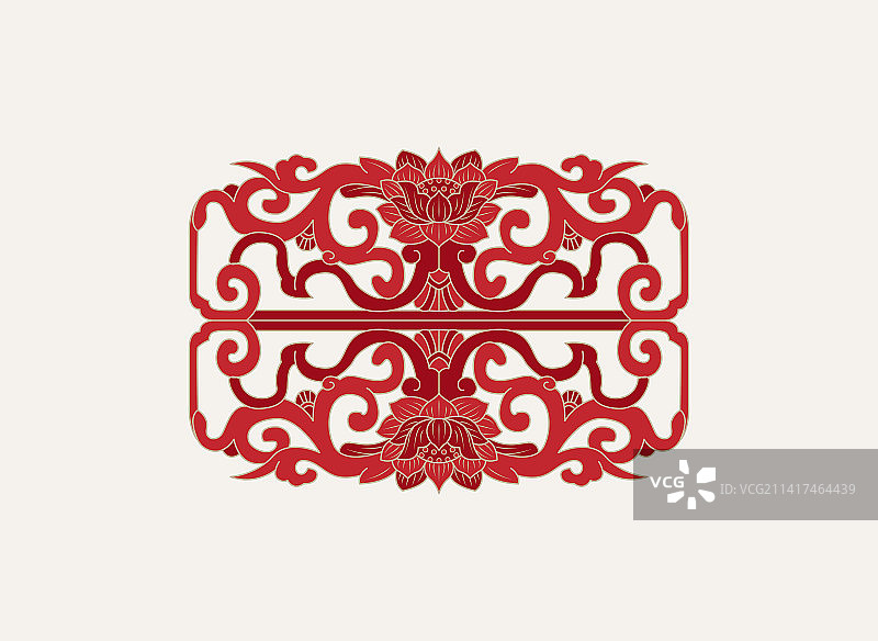 复古对称亚洲模式手绘图案图片素材