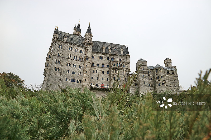 北京世界公园中仿建的德国新天鹅堡图片素材