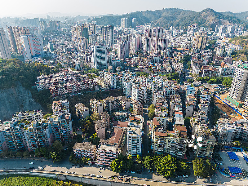 广西梧州城市航拍万秀区建筑图片素材