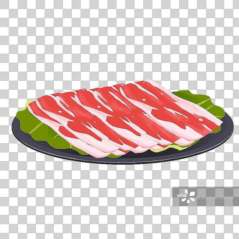 火锅涮羊肉美食肥牛插画图片素材