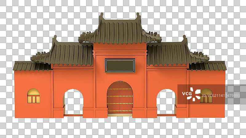 3D卡通洛阳白马寺插图图片素材
