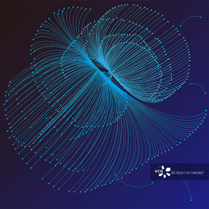蓝色抽象线条矢量背景图片图片素材